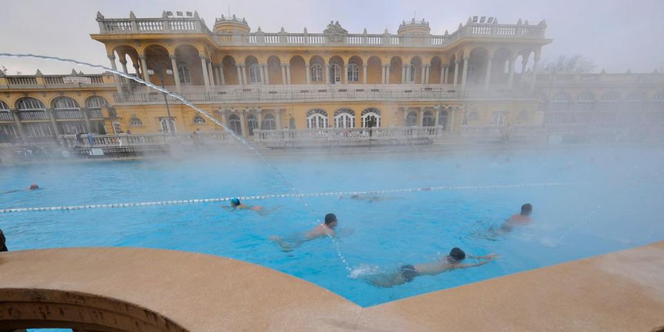 1. Private entrance to Széchenyi Spa, Budapest, Hungary