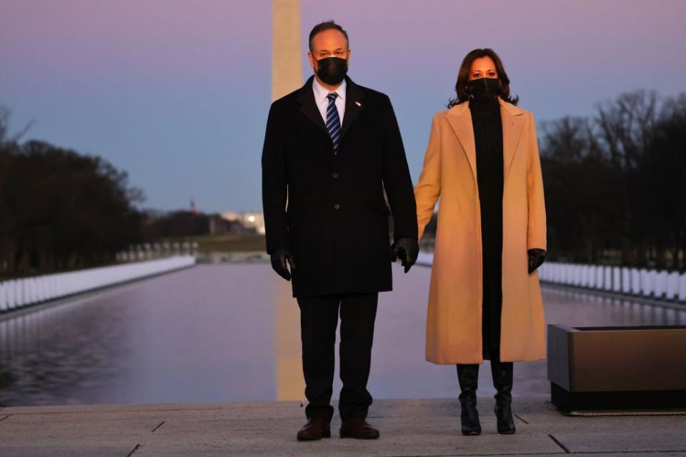 <p>For her final evening as VP-Elect, Harris wore a camel coat by Black designer <a href="https://www.elle.com/uk/fashion/celebrity-style/articles/a41597/black-history-at-pyer-moss/" rel="nofollow noopener" target="_blank" data-ylk="slk:Pyer Moss;elm:context_link;itc:0;sec:content-canvas" class="link ">Pyer Moss</a>.</p>