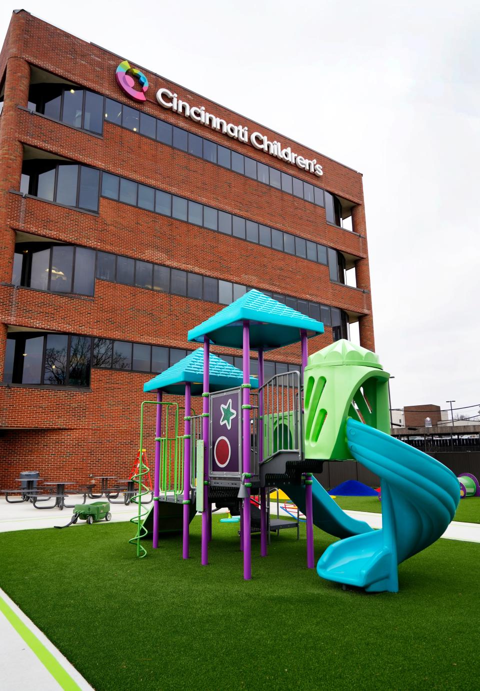 In September, Cincinnati Children’s Hospital moved its Therapeutic Interagency Program to this new location in Walnut Hills. The day treatment program is for kids 3-5 years of age who have experienced some sort of trauma in their lives.