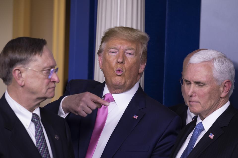 Robert Kadlec, left, made several recommendations for dealing with a pandemic. President Donald Trump created a Coronavirus Task Force, but it did not include Kadlec. Vice President Mike Pence leads the Trump administration's response to the global coronavirus outbreak.