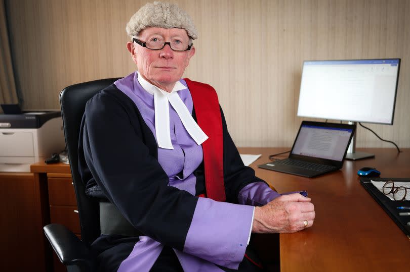 The judge sits in his chambers at Liverpool Crown Court -Credit:Liverpool Echo