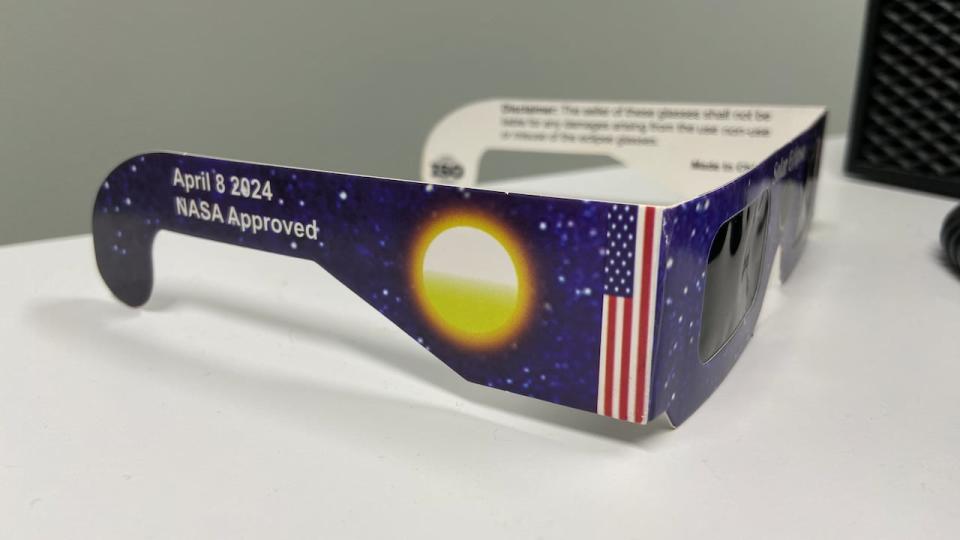 Curwin says NASA does not approve solar eclipse glasses.