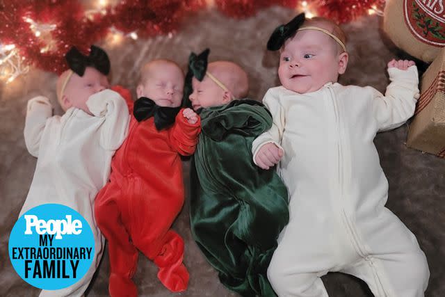 <p>courtesy The Wolfe Family and Jayna Cunningham Photography</p> The Wolfe Pack - triplets Knox, Noa and Navie with sister Charlie