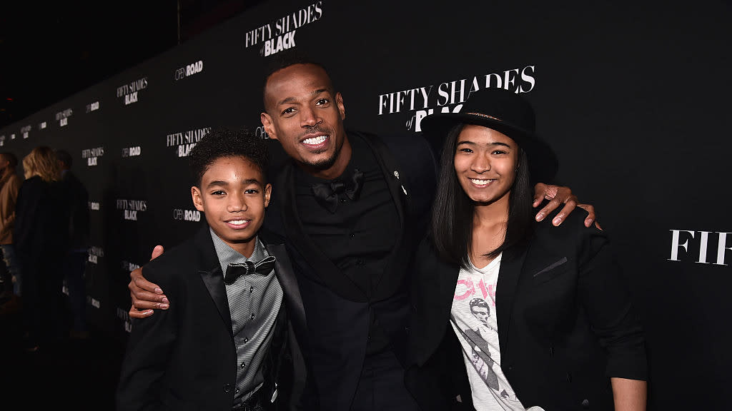 Marlon Wayans with his kids