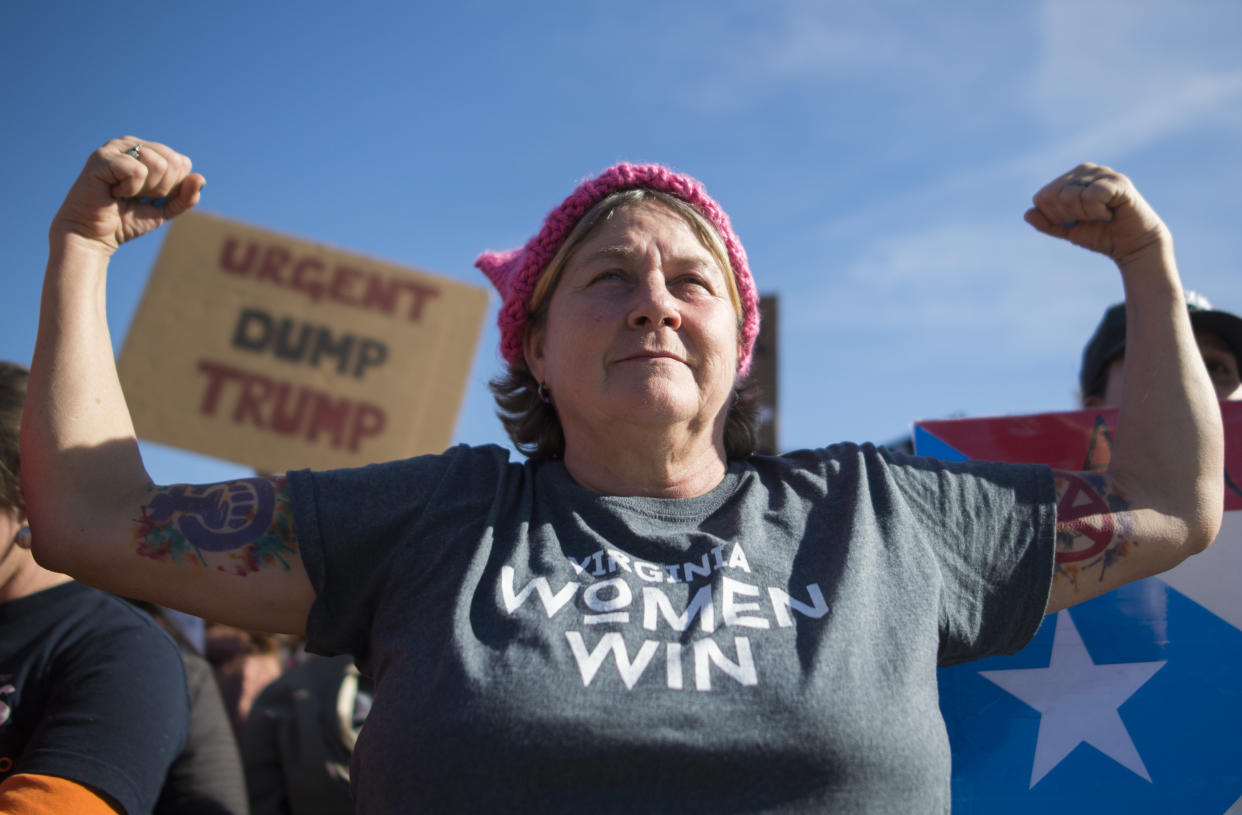 Lisa Lucas Gardner at the Women’s March on Washington 2018: (Photo: Andrew Caballero-Reynolds/AFP/Getty Images)