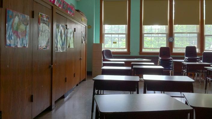 Empty Classroom In Elementary School. <span class="copyright">Education Images/Universal Images Group via Getty Images</span>