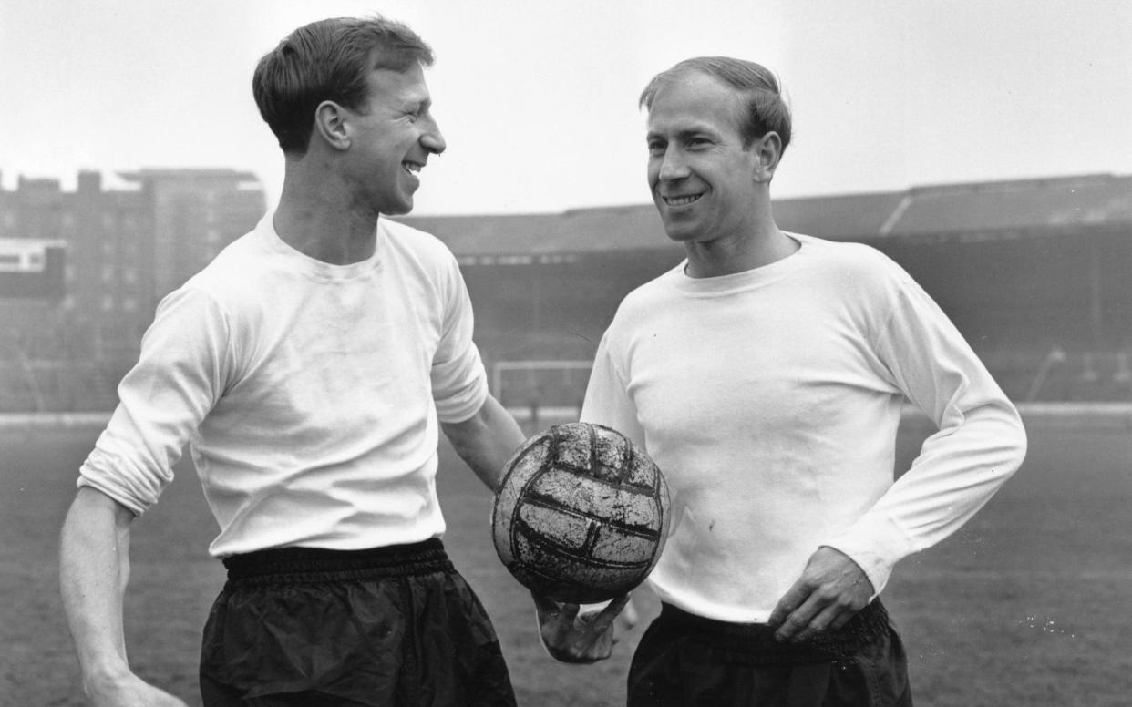 Jack and Bobby Charlton (right) in 1965 - Hutton Archive