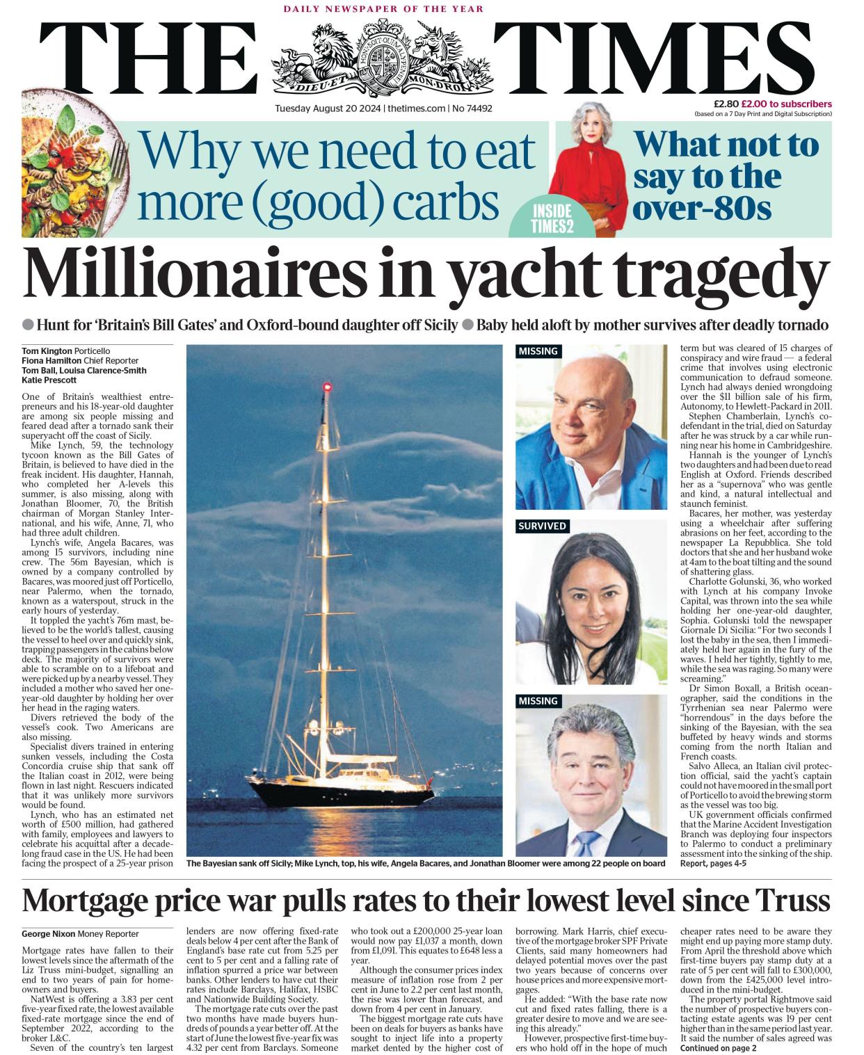 Times front page