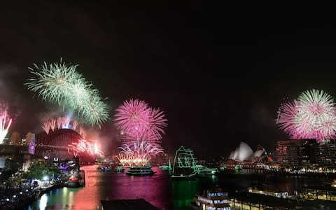 Fireworks explode over Sydney Harbour as part of New Year's Eve celebrations - Credit: Rex&nbsp;