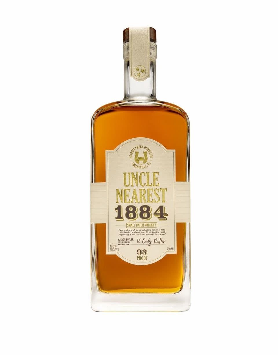 <p><strong>Uncle Nearest</strong></p><p>reservebar.com</p><p><strong>$49.00</strong></p><p>Aged a minimum of four years and bottled at 93-proof, 1884 Small Batch Whiskey is one of the smoothest varieties out there. It perfectly blends sweet and smoky to create a taste that's hard to find in a bottle so affordable, which explains its many awards. If you want to take your gift to the next level, you can engrave the bottle with a sweet message. </p>