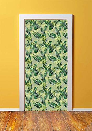 20) Palm Leaf Door Sticker