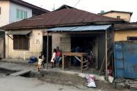 A view of dressmaker Kemi Adepoju's shop, amid the spread of the coronavirus disease (COVID-19) in Lagos