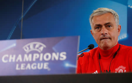 Soccer Football - Manchester United Press Conference - Moscow, Russia - September 26, 2017 Manchester United manager Jose Mourinho during the press conference REUTERS/Maxim Shemetov