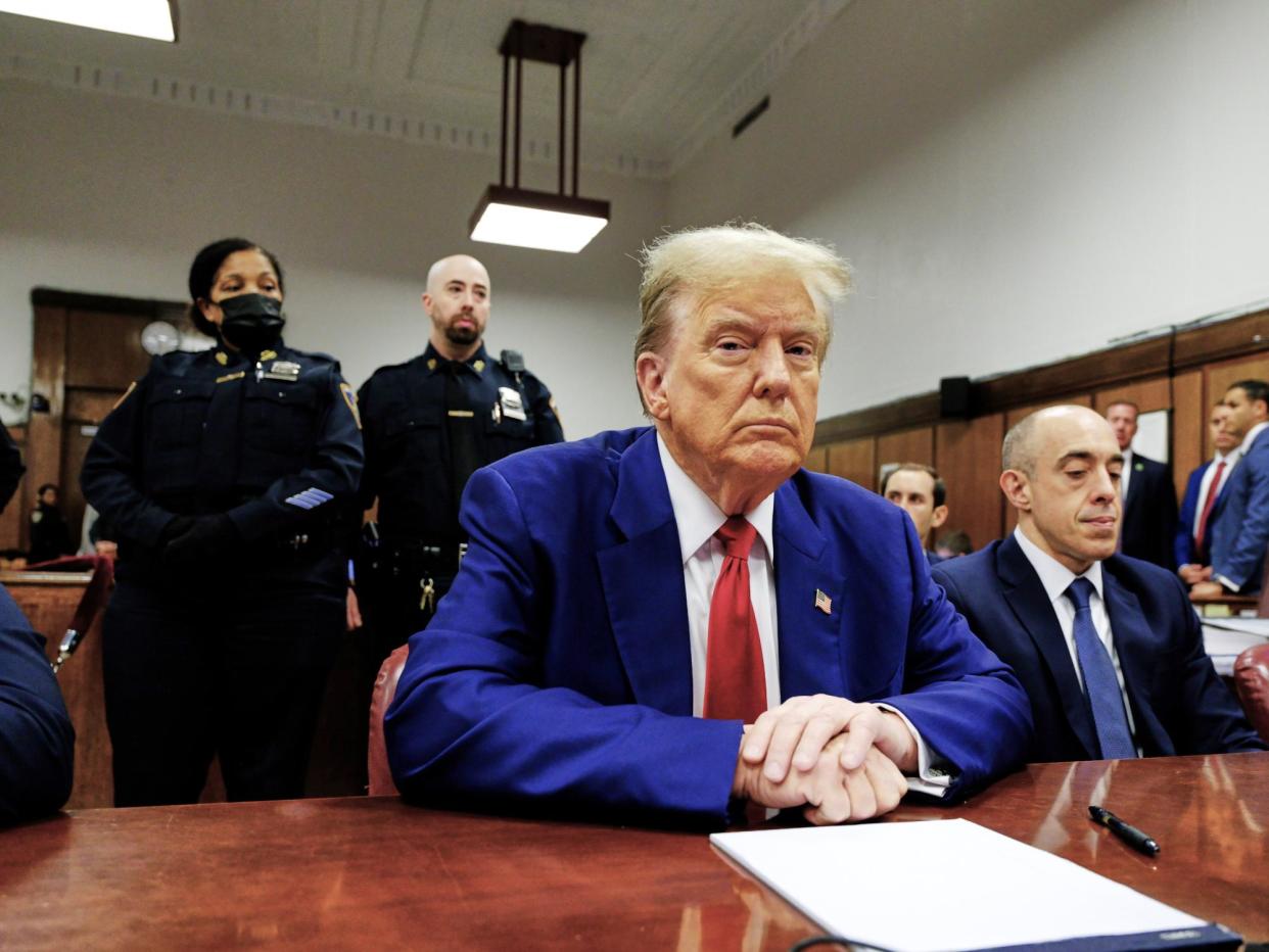 <span>Donald Trump in court in New York on 30 April 2024.</span><span>Photograph: Curtis Means/EPA</span>