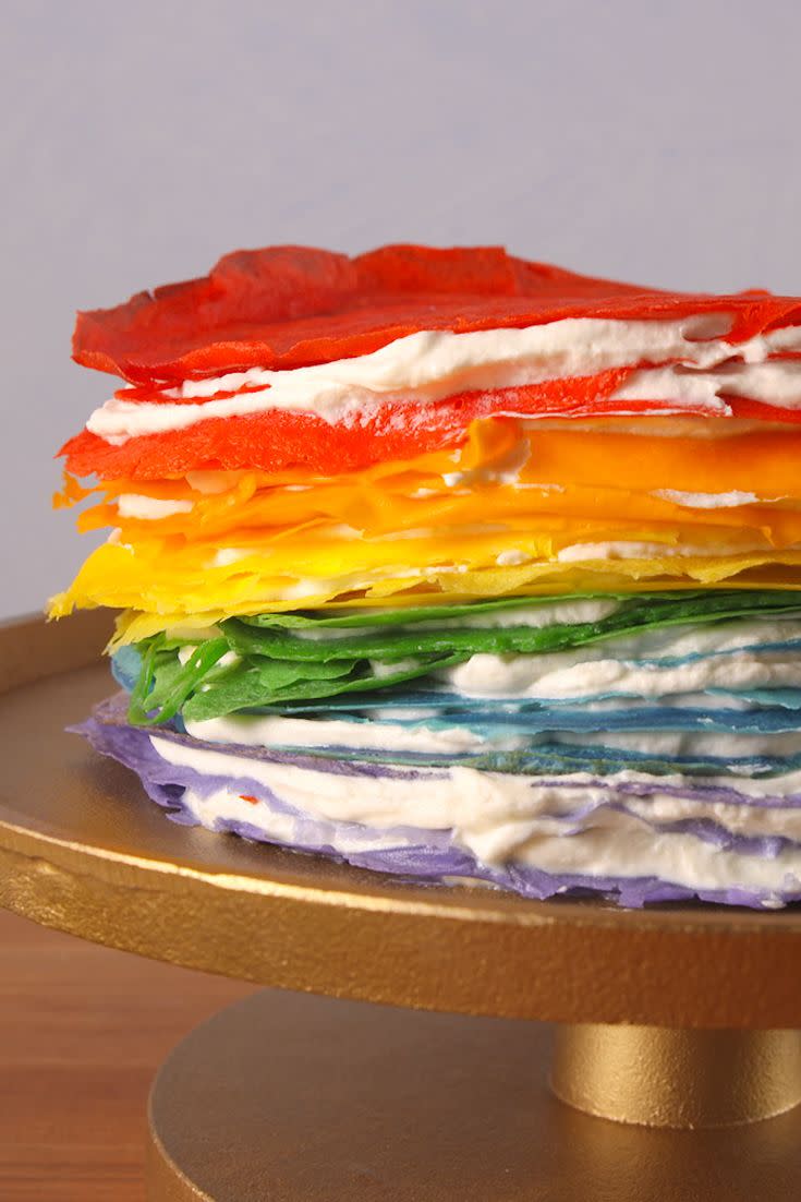 Rainbow Crepe Cake