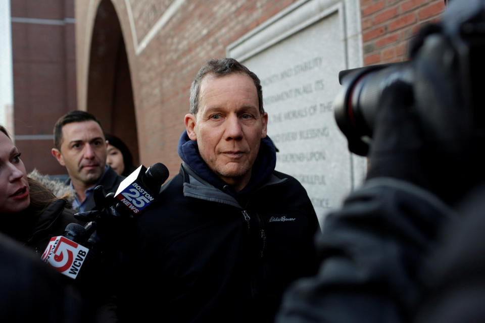 Charles Lieber leaves federal court he is charged with lying to the federal authorities in connection with aiding China, in Boston, Massachusetts, U.S. January 30, 2020.  REUTERS/Katherine Taylor REFILE - CORRECTING LOCATION