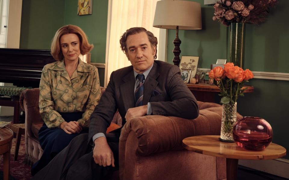 Actors Keeley Hawes and Matthew Macfadyen in a new TV drama, Stonehouse - ITV