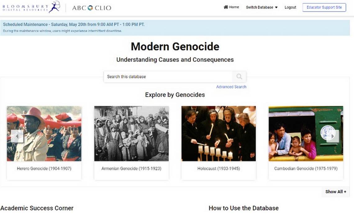 It is not clear why the state of Florida rejected ‘Modern Genocide’ in selecting high school textbooks to teach the Holocaust.