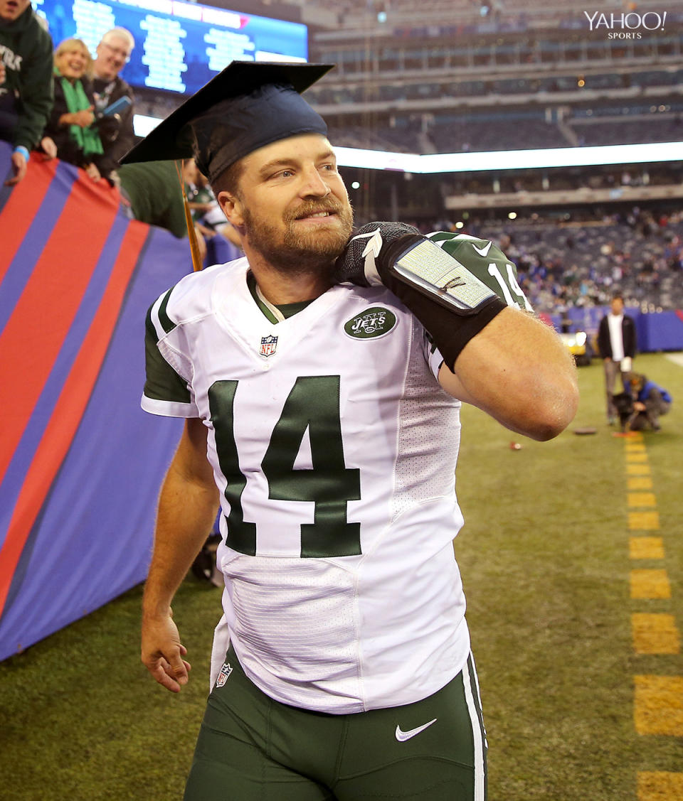 <p>Ryan Fitzpatrick attended Harvard University, where the Jets quarterback studied economics. When Fitzpatrick took his SAT exams, he was only 20 points shy of a perfect score. </p>