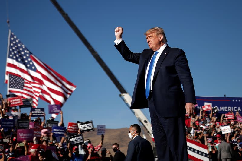 U.S. President Donald Trump holds a campaign rally in Carson City, Nevada
