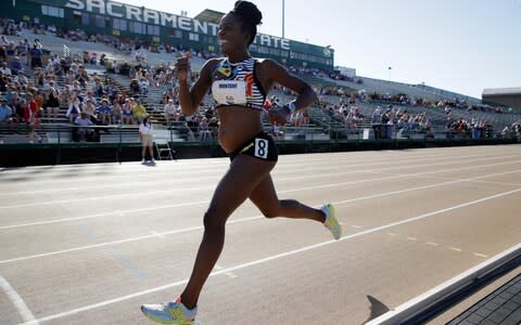 In 2014 Alysia Montano made global headlines when she competed at eight months pregnant at the US national trials.  - Credit: Getty Images