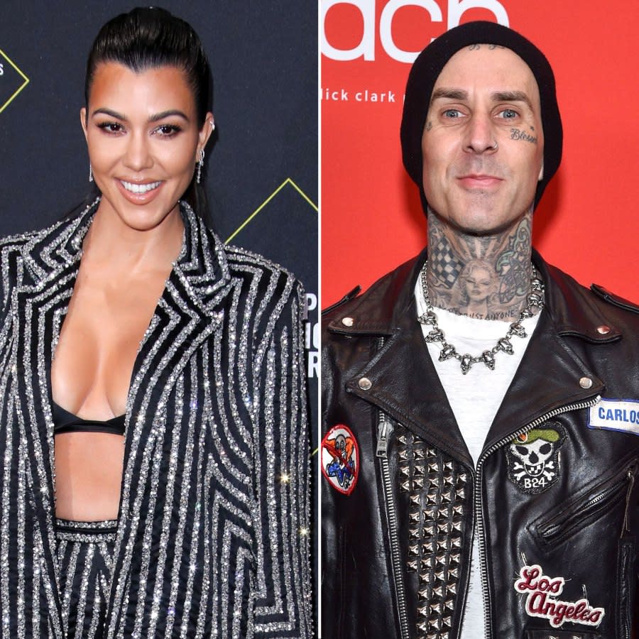 Kourtney Kardashian Gives Travis Barker an I Love You Note