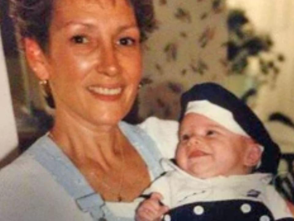 Nikolas Cruz as a baby with his adoptive mother Lynda Cruz (Screengrab/Video)