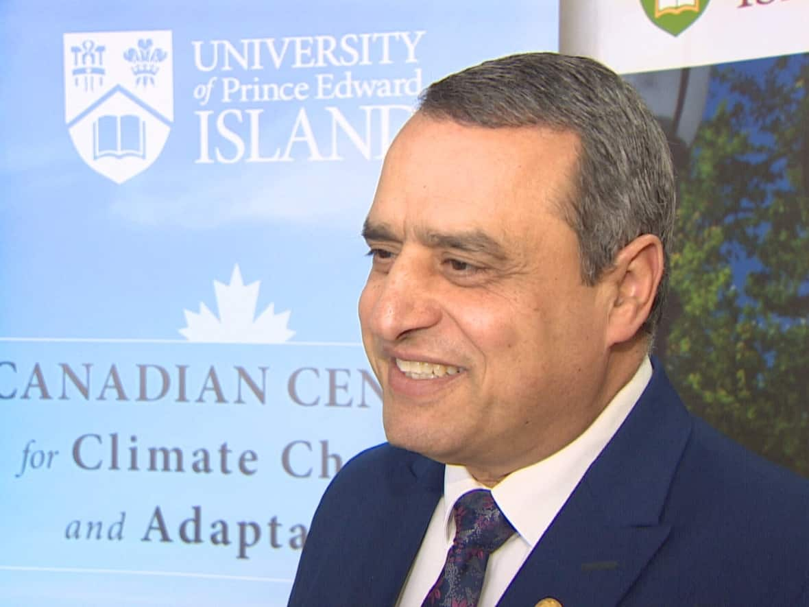 'This is much sooner than I had ever anticipated, and I am disappointed that I will not be able to complete projects I have been working on,' Alaa Abd-El-Aziz said in a statement that announced he was resigning as UPEI's president. (Nicole Williams/CBC - image credit)