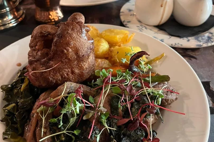 The delicious roast at Mr Fogg's City Tavern