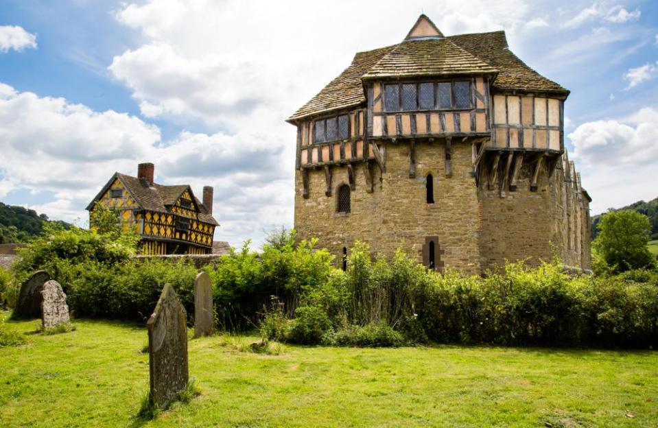 Stokesay Castle near Ludlow Shropshire UK