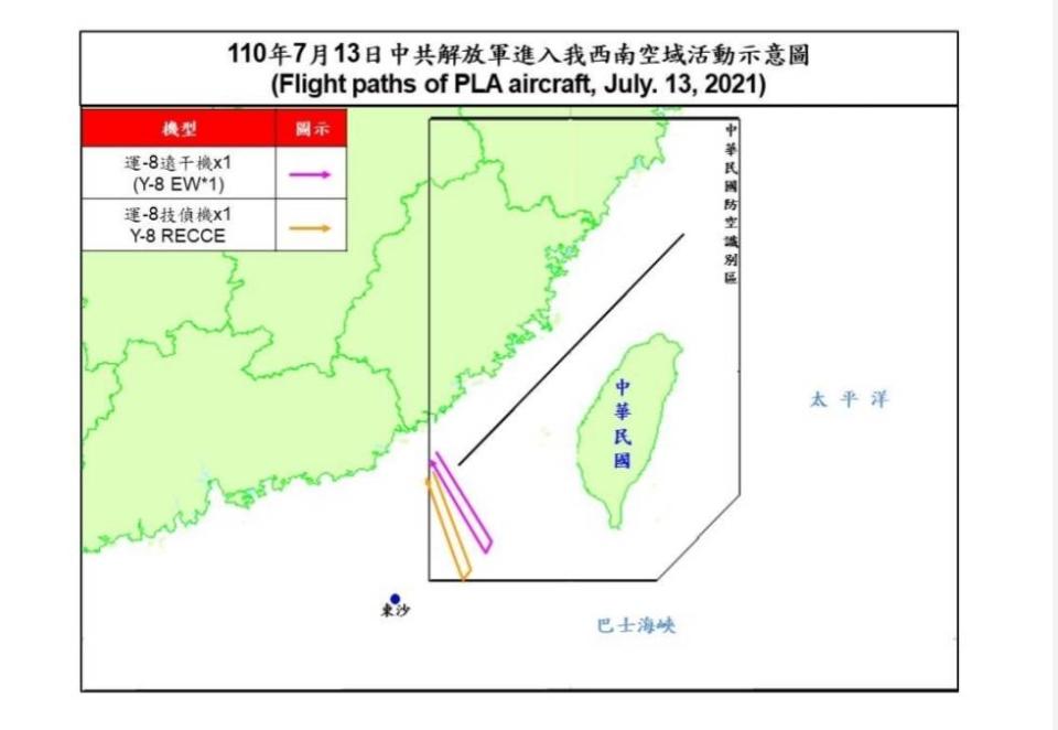 快新聞／中國軍機又擾台！　運8遠干機、技偵機各1架次闖我西南空域