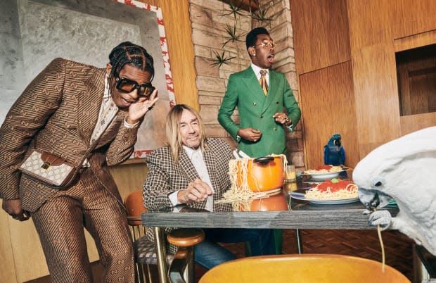 <em>Iggy Pop, ASAP Rocky and Tyler, The Creator for Gucci Men's Tailoring 2020.</em>