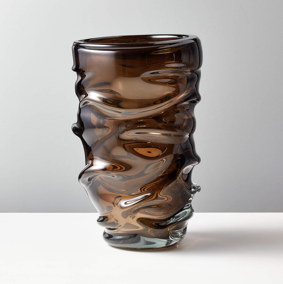 6) Jacqueline Chocolate Brown Glass Vase