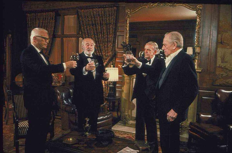 From 1981's "Ghost Story," from left is Douglas Fairbanks Jr., John Houseman, Fred Astaire and Melvyn Douglas.