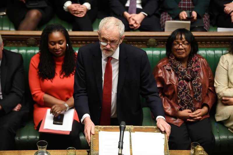 FILE PHOTO: Debate on the Queen's Speech in the House of Commons Chamber, in London