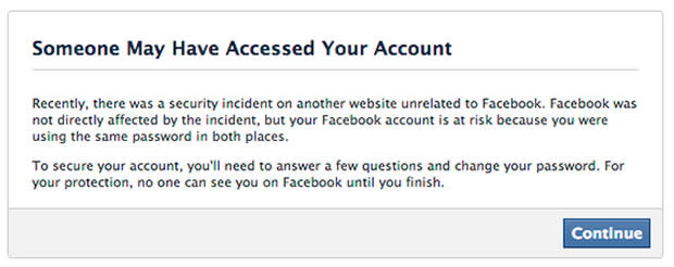 Facebook Login Users Need to Update Passwords