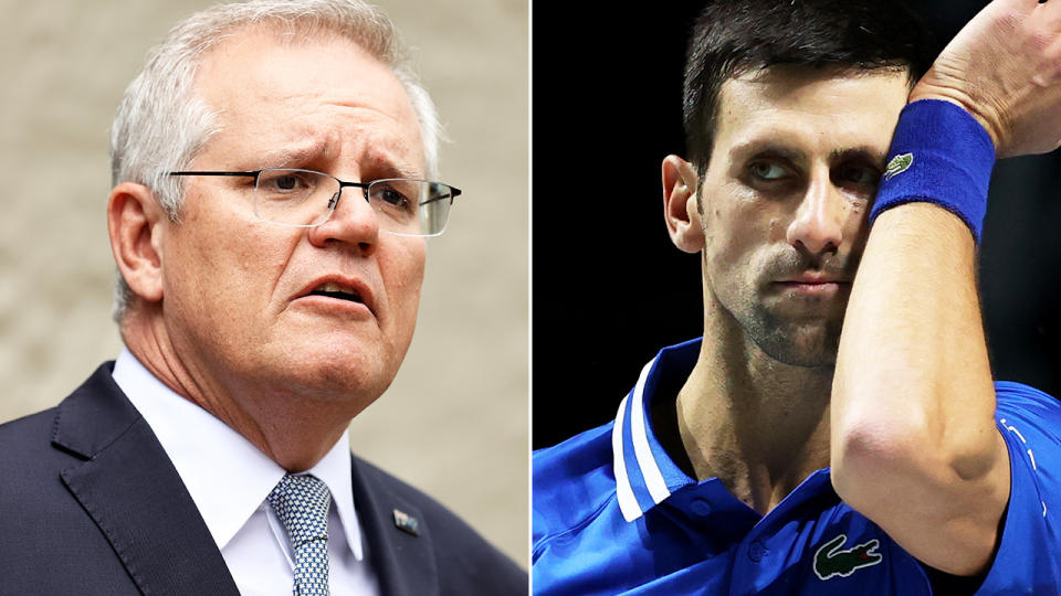 The Australian federal government issued a statement reinforcing the requirements of entry to the country following Novak Djokovic's medical exemption to play in the Australian Open. Pictures: Getty Images