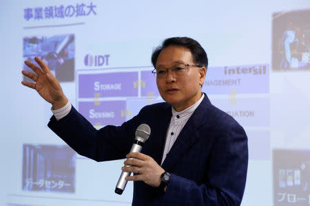 Renesas Electronics Corp's Chief Executive Officer Bunsei Kure attends a news conference in Tokyo, Japan September 11, 2018. REUTERS/Toru Hanai