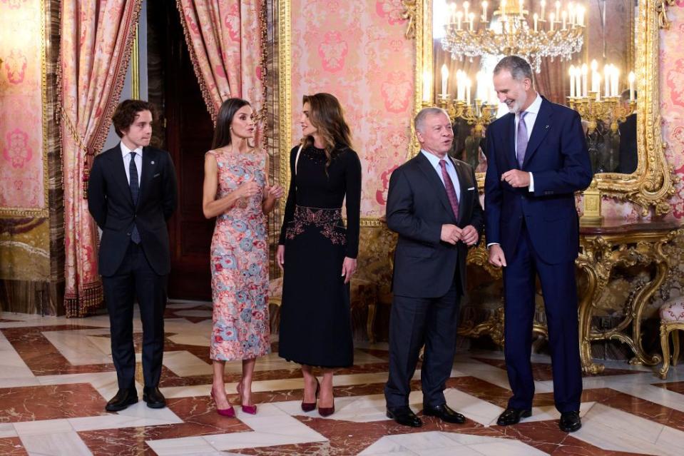 spanish royals host a lunch for jordan royals