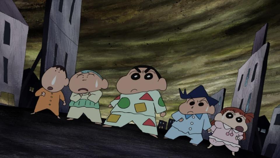 Shin-chan and friends in “Crayon Shin-chan: Fast Asleep! The Great Assault on the Dreaming World!” (Golden Village Pictures)