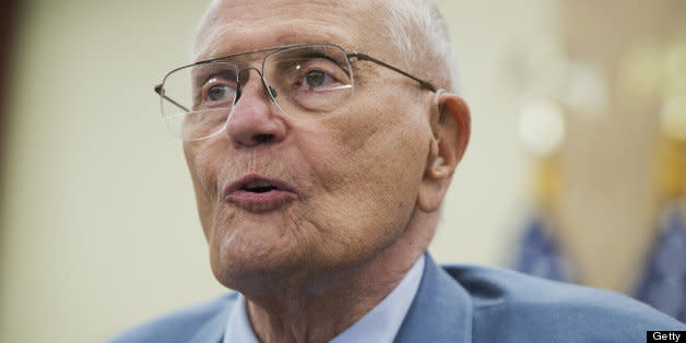 UNITED STATES - MARCH 20:  Rep. John Dingell, D-Mich., speaks during news conference in the Capitol Visitor Center to mark the third anniversary of the Affordable Care Act. (Photo By Tom Williams/CQ Roll Call) (Photo: )