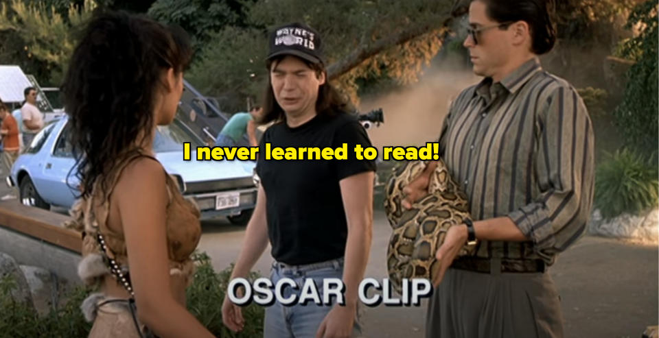 "I never learned to read!"