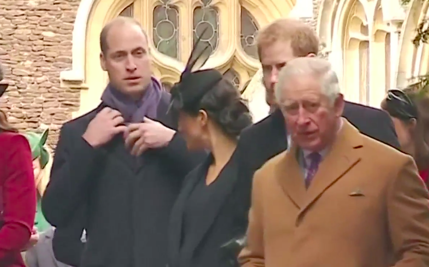 Meghan appeared to try and talk to William on Christmas. Photo: Reuters