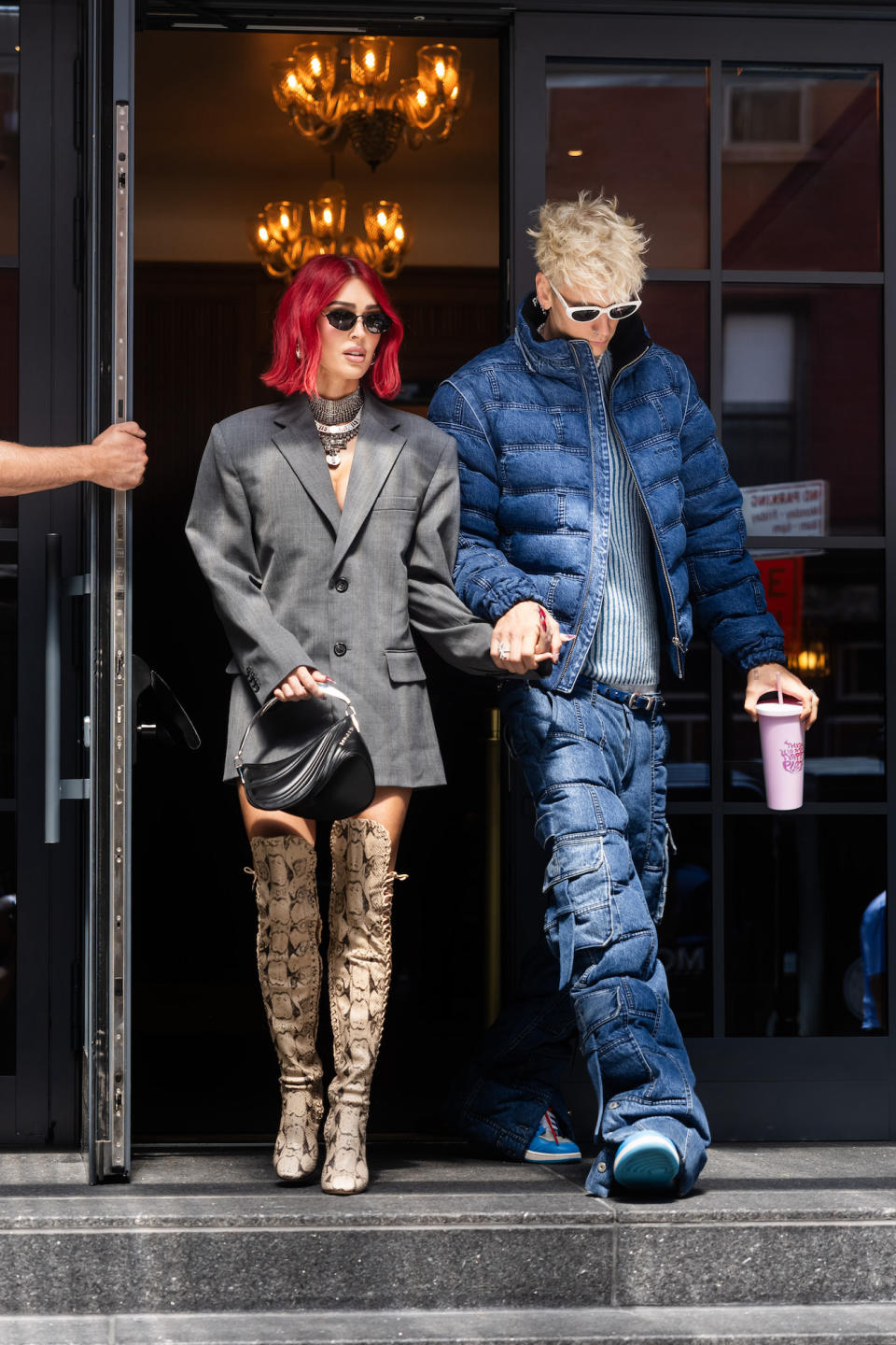 Megan Fox Unveils Cherry Red Bob on Lunch Date With Machine Gun Kelly