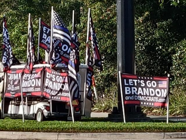 Let's Go Brandon Bumper Sticker - US Patriot Flags