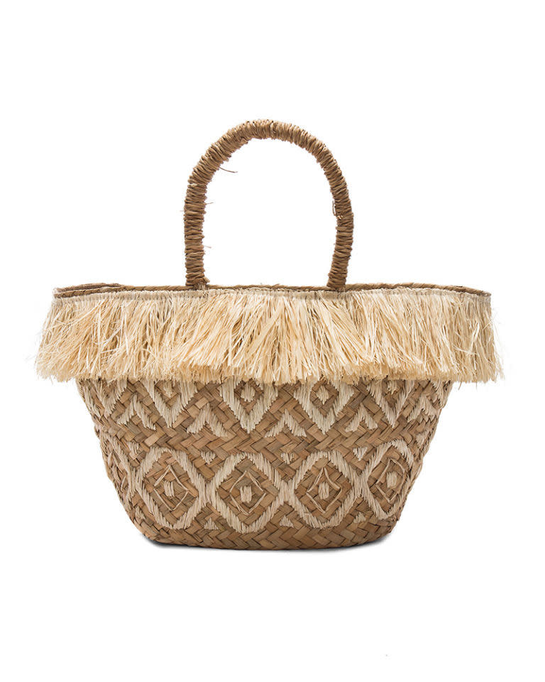 <p>Patterned straw bag, <a rel="nofollow noopener" href="http://www.revolve.com/kayu-lilian-tote/dp/KAYR-WY33/?d=Womens&page=2&lc=19&itrownum=7&itcurrpage=2&itview=01" target="_blank" data-ylk="slk:£106.68 at revolve.com;elm:context_link;itc:0;sec:content-canvas" class="link ">£106.68 at revolve.com</a></p>