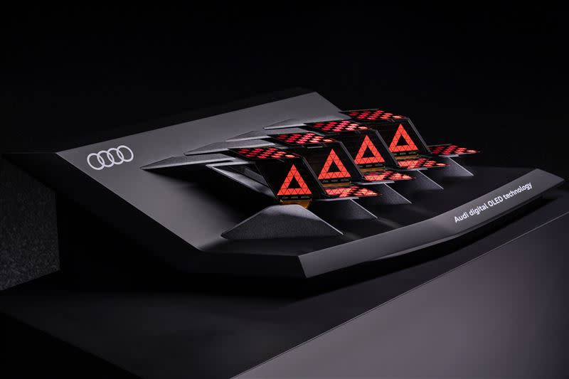 Audi具有曲線性質的Digital OLED尾燈獨步全球。（圖／Audi提供）