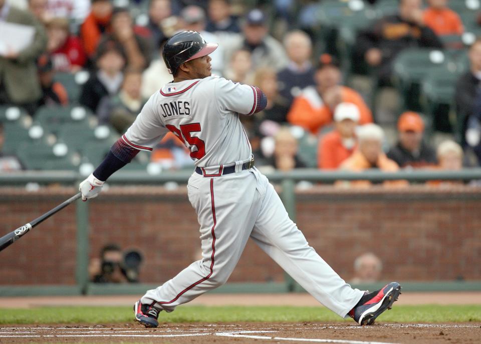 Andruw Jones。（Photo by Otto Greule Jr/Getty Images）