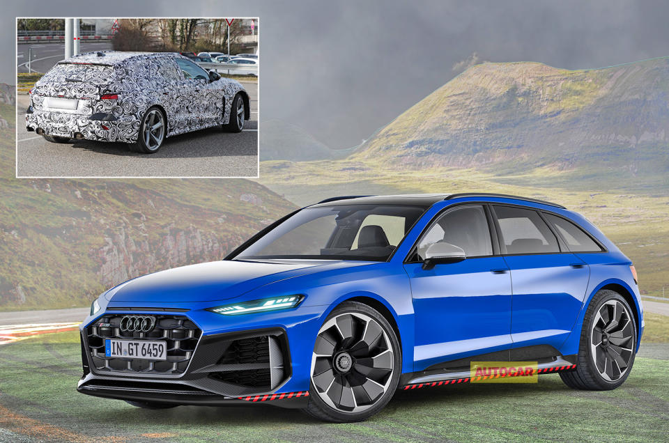 <p>Audi Sport is working on the new Audi RS5 Avant for 2025. This successor to the Audi RS4 Avant will be the first Audi Sport model to be a plug-in hybrid. The images show fuel and Plug-In caps on the driver and passenger side. In addition, the yellow warning stickers in the windscreen indicate electrification. A major visual difference from the outgoing model is that the exhausts have been moved more central to the rear of the car.</p>