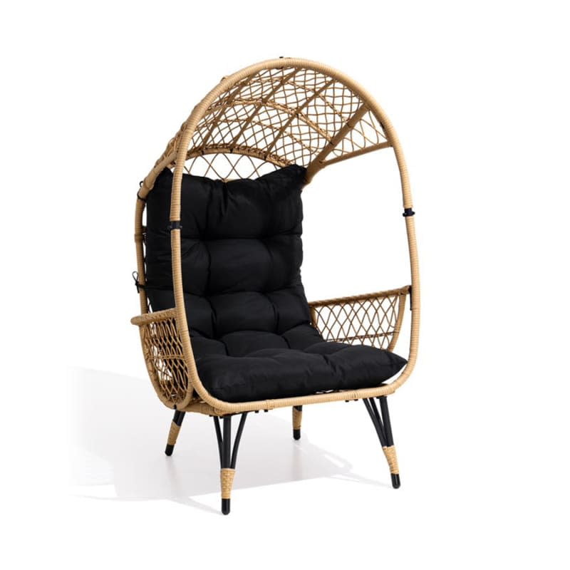 Crestlive Products Indoor Outdoor Wicker Egg Patio Chair PE Rattan Oversized Basket